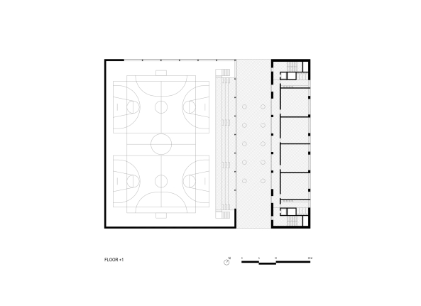 Alberto Campo Baeza, Sporthalle, 2017, Unikomplexe, Universitt, Gebude, Halle, Sport, Spanien, Madrid, Neubau, Fertigstellung, Javier Callejas, wei, hell, white, Spain, Sports, Gym, Hall, UFV Sports Pavilion, Pabelln Polideportivo Y Aulario De La Universidad Francisco De Vitoria, Carretera, Stadtrand, periphery,