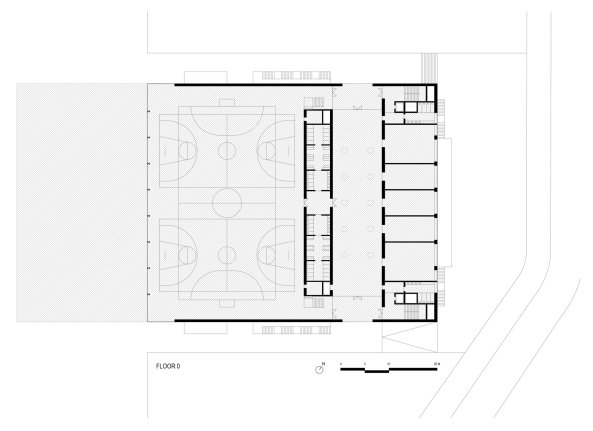 Alberto Campo Baeza, Sporthalle, 2017, Unikomplexe, Universitt, Gebude, Halle, Sport, Spanien, Madrid, Neubau, Fertigstellung, Javier Callejas, wei, hell, white, Spain, Sports, Gym, Hall, UFV Sports Pavilion, Pabelln Polideportivo Y Aulario De La Universidad Francisco De Vitoria, Carretera, Stadtrand, periphery,