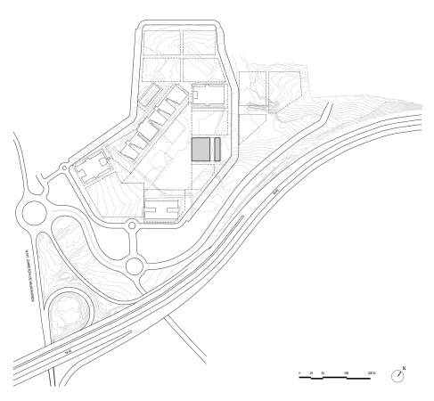 Alberto Campo Baeza, Sporthalle, 2017, Unikomplexe, Universitt, Gebude, Halle, Sport, Spanien, Madrid, Neubau, Fertigstellung, Javier Callejas, wei, hell, white, Spain, Sports, Gym, Hall, UFV Sports Pavilion, Pabelln Polideportivo Y Aulario De La Universidad Francisco De Vitoria, Carretera, Stadtrand, periphery,