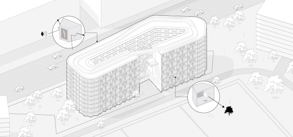 Cit Internationale Universitaire de Paris, Entwurf, Planung, Design, concept, 2017, PLne, plans, Studentenwohnheim, students, housing, dormitories, dormitory, Park, Platz, Le Corbusier, Ikonen, Moderne, Ausstellung, 17 boulevard Jourdan, Coldefy & Associs, Atelier FCJZ, Sui Jianguo