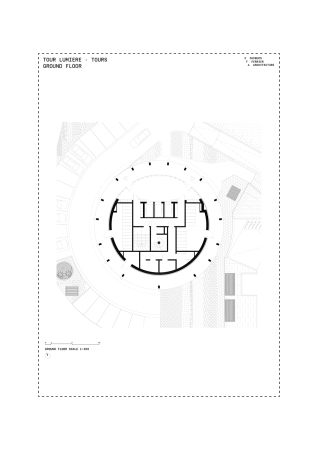 Baunetz, Architektur, Meldungen, Architekturprojekte, Frankreich, Tours, Jacques Ferrier, Wohnhaus, Turm, Wohnturm, Tour Lumiere, Wettbewerbsgewinn, low-energy building, residential building, sozialer Wohnungsbau, Le Galion, zylindrische Form, Rotunde, Mathieu Ducros, Luc Boegly