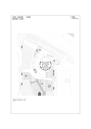 Baunetz, Architektur, Meldungen, Architekturprojekte, Frankreich, Tours, Jacques Ferrier, Wohnhaus, Turm, Wohnturm, Tour Lumiere, Wettbewerbsgewinn, low-energy building, residential building, sozialer Wohnungsbau, Le Galion, zylindrische Form, Rotunde, Mathieu Ducros, Luc Boegly