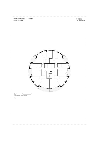 Baunetz, Architektur, Meldungen, Architekturprojekte, Frankreich, Tours, Jacques Ferrier, Wohnhaus, Turm, Wohnturm, Tour Lumiere, Wettbewerbsgewinn, low-energy building, residential building, sozialer Wohnungsbau, Le Galion, zylindrische Form, Rotunde, Mathieu Ducros, Luc Boegly