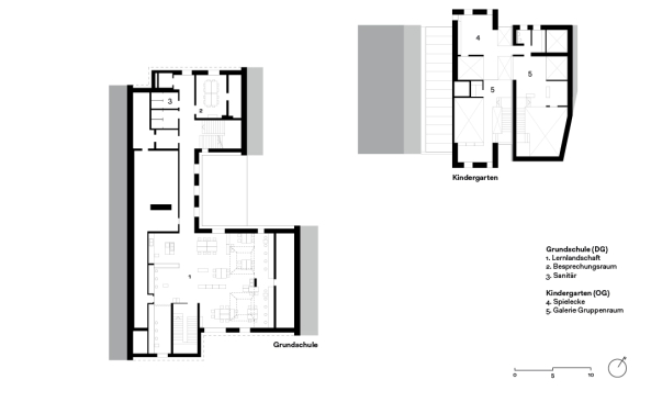 Hertha Hurnaus, feld72, neubau, schule, terenten, kindergarten, bildungsensemble, bildung, dorf, satteldach, grundschule, sdtirol, italien, bergdorf, architektur, architekten, wei, putz, kontext, bozen, fotografie