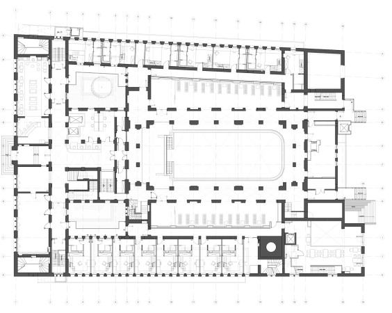 Baunetz, Meldung, Architektur, Berlin, cpm, Britt Sylvia Eckelmann, Mathias Jensch, architecture, Deutschland, Germany, Prenzlauer Berg, Oderberger Strae, Oderberger Stadtbad, Hallenbad, Umbau, Hotel, Bar, Pool, Restaurant, renovation, GLS Sprachenzentrum, Ferdinand-Quast-Medaille, Denkmalschutz, heritage