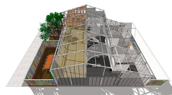 Atelier GOM, Studio Moa, temporre Architektur temporary architecture, neubau, Studio in Shanghai, West Bund, PVC Paneele, ephemeral, 2015, 2017, China, chinese, art, Kunst, Ausstellungen, exhibition, architecture