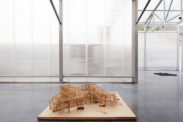 Atelier GOM, Studio Moa, tempor�re Architektur temporary architecture, neubau, Studio in Shanghai, West Bund, PVC Paneele, ephemeral, 2015, 2017, China, chinese, art, Kunst, Ausstellungen, exhibition, architecture