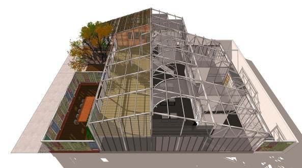 Atelier GOM, Studio Moa, temporre Architektur temporary architecture, neubau, Studio in Shanghai, West Bund, PVC Paneele, ephemeral, 2015, 2017, China, chinese, art, Kunst, Ausstellungen, exhibition, architecture