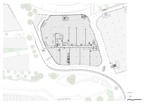 Baunetz, Meldung, Architektur, architecture, Southhampton, Grobritannien, Great Britain, England, Kino, cinema, Multiplex, shopping, retail, Einkaufen, Lden, Geschfte, Restaurant, Cafs, food, eating, Watermark, WestQuay, Phase 1, ACME, 2017, Cinema, public space, landscape architecture, Landschaftsarchitektur, Auenraum, ffentlicher Raum, gekurvt, Rhren, Fassade, tubes, curved, Groform, Jack Hobhouse, Benedict Luxmoore