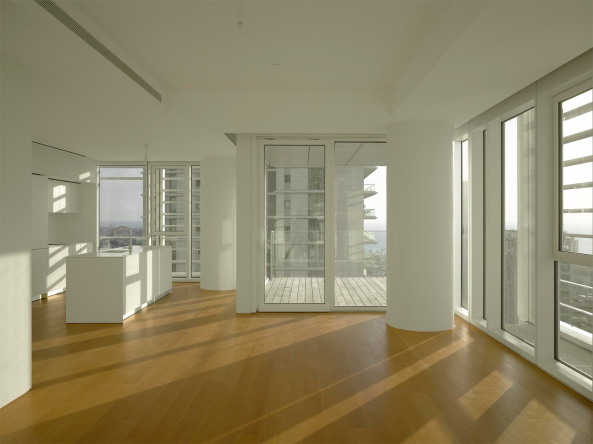 Baunetz, Meldung, Architektur, architecture, Rothschild Tower, Tel Aviv, Israel, Richard Meier, Nicolas Berggruen, Hochhaus, high-rise, residential, Wohnhochhaus, Wohnen, Apartment, wei, white, white city, Rothschild Boulevard, residential tower, 2017, Roland Halbe, Belftung, louver, Klima, Hitze, lightness, transparency, leicht, Transparenz, treeseem, luxury, Luxus, Meier on Rothschild, Diana Carta, Scott Frances, Jock Pottle