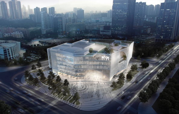 baunetz, Meldungen, architektur, Shenzhen, China, Book Cty Atelier Global, Eventarchitektur, Books, Bcherei, Bibliothek, Library, Glas