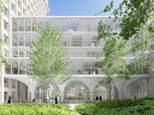 Baunetz, Architektur, architecture, Meldung, News, Paris, Frankreich, France, Prfecture de Paris, Morland Mixit Capitale, David Chipperfield Architects, Berlin, Boulevard Morland, 4. Arrondissement, Instandsetzung, Bauen im Bestand, Wohnen, Hotel, Jugendherberge, Bro, Geschfte, Galerie, Markthalle, Kindergarten, Olafur Eliasson, Sebastian Behmann, Studio Other Spaces, bloomimages, Stefan Mller