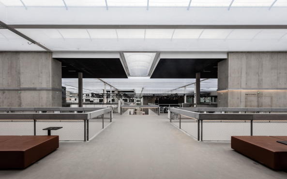 OMA, 2017, Frankreich, France, concrete, Beton, Strukturalismus, Neostrukturalismus, Lab City, Fertigstellung, science building, Forschung, Wissenschaft, laboratory, CentraleSuplec, Ellen van Loon, Rem Koolhaas, Clment Blanchet, Edouard Pervs, Bollinger + Grohmann, Saclay, Gif-sur-Yvette