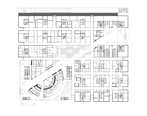 OMA, 2017, Frankreich, France, concrete, Beton, Strukturalismus, Neostrukturalismus, Lab City, Fertigstellung, science building, Forschung, Wissenschaft, laboratory, CentraleSuplec, Ellen van Loon, Rem Koolhaas, Clment Blanchet, Edouard Pervs, Bollinger + Grohmann, Saclay, Gif-sur-Yvette