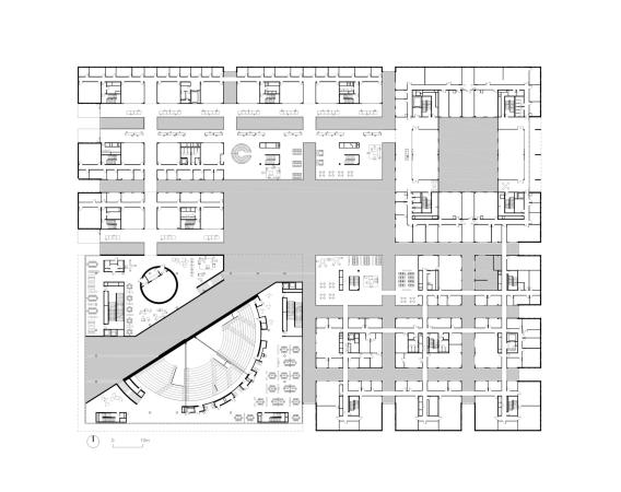 OMA, 2017, Frankreich, France, concrete, Beton, Strukturalismus, Neostrukturalismus, Lab City, Fertigstellung, science building, Forschung, Wissenschaft, laboratory, CentraleSuplec, Ellen van Loon, Rem Koolhaas, Clment Blanchet, Edouard Pervs, Bollinger + Grohmann, Saclay, Gif-sur-Yvette