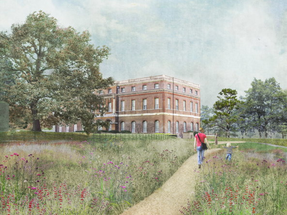 Clandon Park; Wettbewerb; Shortlist; National Trust; Countryhouse; Landsitz; Sanierung; Umbau; Restaurierung; Rekonstruktion; Lancelot Capability Brown; Sergison Bates Architects; AOC Architecture;  Selldorf Architects; Cowie Montgomery Architecst; Martin Ashley Architects; Purcell; Sam Jacob Studio; Donald Insall Associates; Diller Scofidio + Renfro; Allies and Morrison; Feilden+Mawson, AL_A; Giles Quarme & Associates; Surrey; England