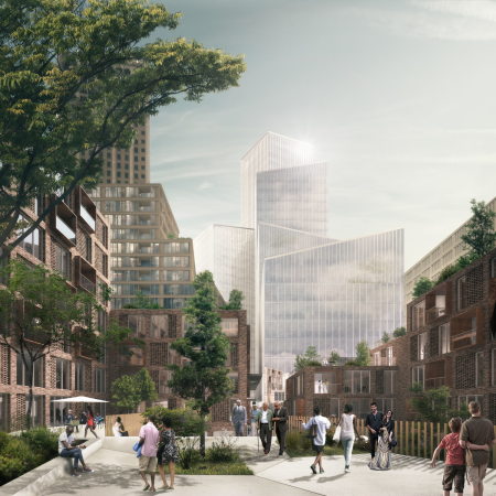 schmidt hammer lassen, detroit, neubau, projekt, groprojekt, block, wohnungsbau, hochhaus, broturm, downtown, afro, ffentlicher raum, verkehr, automobil, industrie, kultur, kunst, design, city, fugnger, architekten, architects, architektur, immobilien, usa, amerika, wirtschaft