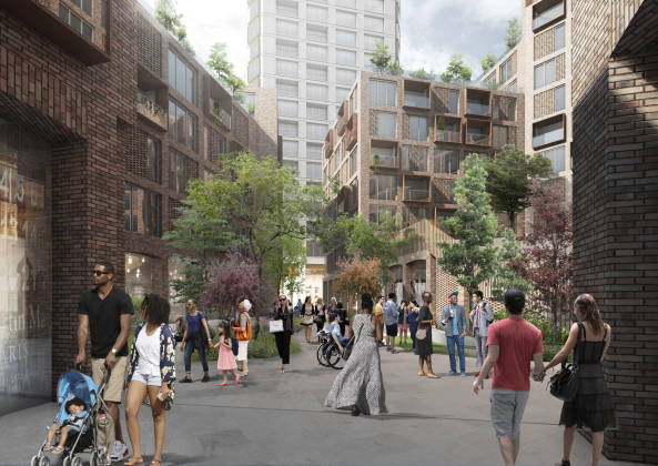 schmidt hammer lassen, detroit, neubau, projekt, groprojekt, block, wohnungsbau, hochhaus, broturm, downtown, afro, ffentlicher raum, verkehr, automobil, industrie, kultur, kunst, design, city, fugnger, architekten, architects, architektur, immobilien, usa, amerika, wirtschaft