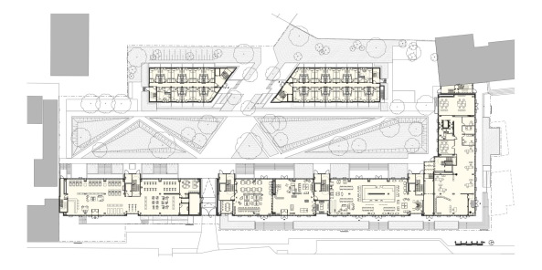 Baunetz, Meldung, Architektur, architecture, 2017, Deutschland, Germany, Berlin, Frankfurter Tor, Warschauer Stra�e, Cresco Capital, GBP Architekten, Studentenwohnungen, Mikroapartments, residential, student housing, living, Apartment, serviced apartment, Tannhaus, Neon Wood, Umbau, renovation, Sanierung, Plattenbau, Systembau, prefabricated slabs, Anastasia Hermann
