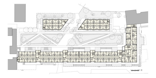Baunetz, Meldung, Architektur, architecture, 2017, Deutschland, Germany, Berlin, Frankfurter Tor, Warschauer Stra�e, Cresco Capital, GBP Architekten, Studentenwohnungen, Mikroapartments, residential, student housing, living, Apartment, serviced apartment, Tannhaus, Neon Wood, Umbau, renovation, Sanierung, Plattenbau, Systembau, prefabricated slabs, Anastasia Hermann