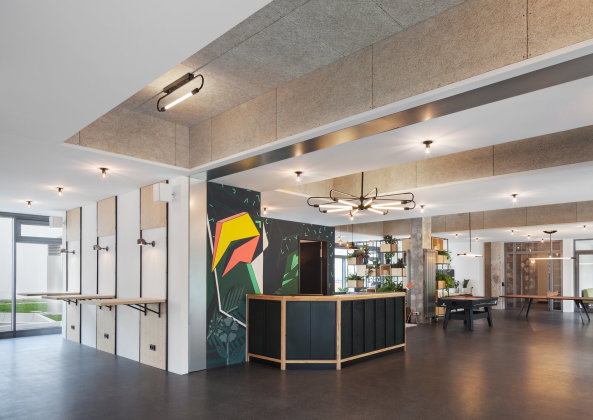 Baunetz, Meldung, Architektur, architecture, 2017, Deutschland, Germany, Berlin, Frankfurter Tor, Warschauer Strae, Cresco Capital, GBP Architekten, Studentenwohnungen, Mikroapartments, residential, student housing, living, Apartment, serviced apartment, Tannhaus, Neon Wood, Umbau, renovation, Sanierung, Plattenbau, Systembau, prefabricated slabs, Anastasia Hermann