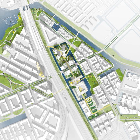 Baunetz, Meldung, Architektur, architecture, 2017, Bijlmerbajes, Bajes Kwartier, OMA, Ofiice for Metropolitan Architecture, Rem Koolhaas, Amsterdam, Netherlands, Dutch, planning, urbanism, Stdtebau, Planung, Stadtviertel, AM Real Estate, Gefngnis, prison, penitentiary, Umnutzung, reuse, development, Entwicklung, Stadtentwicklung, LOLA, landscape, FABRICations, Frans Parthesius, Robota