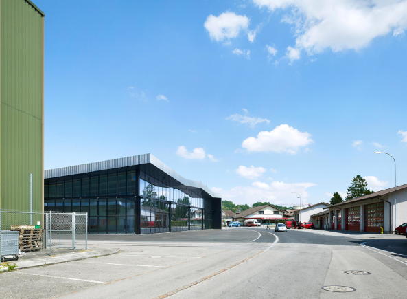 Baunetz, Meldung, 2017, Architektur, architecture, Schweiz, Thurgau, Weinfelden, Swiss, kit, kit architects, Sicherheitszentrale, Feuerwehr, Sanitter, Feuerwache, Einsatzzentrale, Ruedi Walti, Pit Brunner, Grisu, Lagerstrasse, Gaswerkstrasse, Trapezblech, Aluminium, Industriebau, Gewerbegebiet