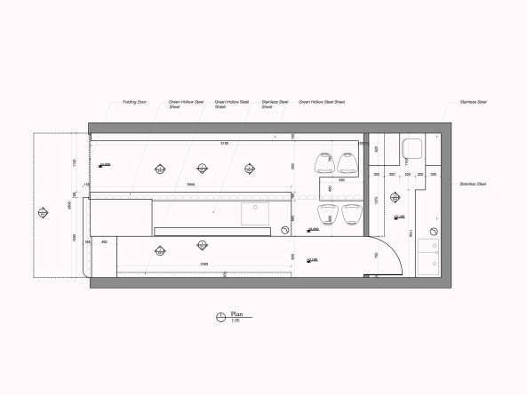 Pastellgrner Saftladen von dongqi architects in Shanghai