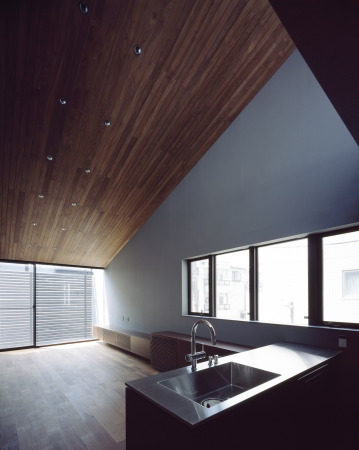 Tokio,Japan, Koto ward, Apollo Architects&Associates, Masao Nishikawa, Einfamilienhaus, Holz, Lamelle, Galvalume, Kleinheit, Kontext, Freiheit