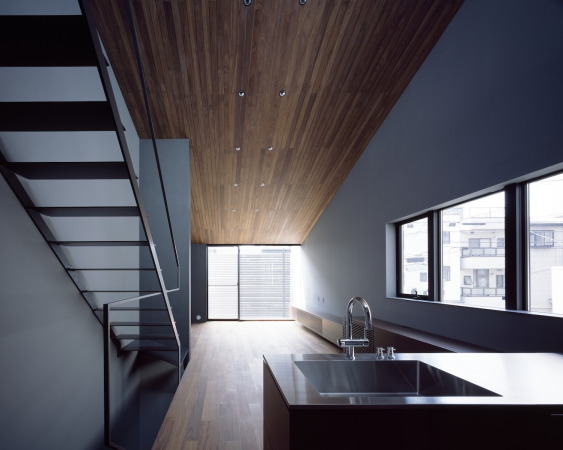 Tokio,Japan, Koto ward, Apollo Architects&Associates, Masao Nishikawa, Einfamilienhaus, Holz, Lamelle, Galvalume, Kleinheit, Kontext, Freiheit