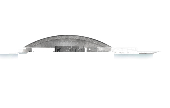 Baunetz, Meldungen, Architektur, Projekte, Vereinigte Arabische Emirate, Abu Dhabi, Saadiyat Island, Saadiyat Cultural District, Louvre Abu Dhabi, Jean Nouvel, 2017, opening November, Kunstmuseum, Museumsbau, silver dome, Kuppel, museum city, Metall, Medina, Museumsstadt, Stahl, Stahldach, Lichtregen, Gitterstruktur, Maschrabiyya