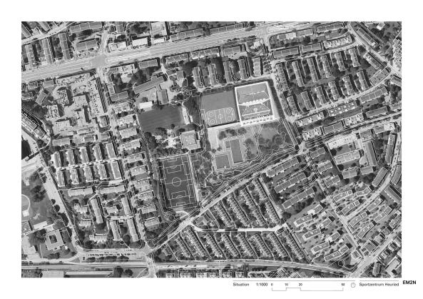 Sportzentrum Heuried, Zrich, Eissporthalle, Neubau, Fertigstellung, Switzerland, Swiss Architecture, 2017, EM2N, new building, wood, trees, ice hockey, instandsetzung Freibad, Dachkonstruktion