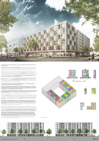 1. Preis Mischgebiet MI 3.2 am Dreiecksplatz  � Collignon Architektur und Design