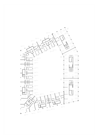 1. Preis Mischgebiet MI 1 am Nordhafenufer, Grundriss OG 4-5