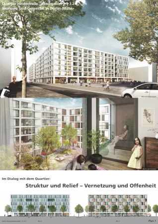 1. Preis Mischgebiet MI 3.2 am Dreiecksplatz  � Collignon Architektur und Design