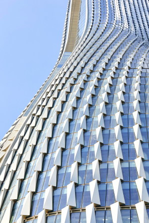 Baunetz, Architektur, Meldungen, Projekte, China, Hangzhou, Raffles City, UNStudio, CapitaLand, urban hub, Gemischtnutzung, Wohn- und Gesch�ftshaus, Qianjiang New Town, Hochhaus, stromlinienf�rmige T�rme, landmark, green city, wave, motion, Aluminiumfassade, Atrium, kurvenf�rmig, Welle Hufton + Crow, Seth Powers, Jin Xing