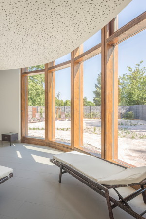 Tschoban Voss Architekten, Nauen, Stadtbad, 2017, Holzkonstruktion, Freibad