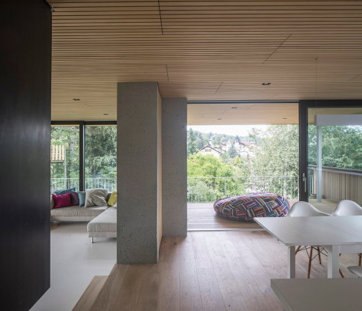 Bauentz, Meldung, Architektur, architecture, �sterreich, Austria, Tirol, Tyrol, Haus Welser, Mutters, ao architekten, G�nter Richard Wett, housing, Wohnhaus, Einfamilienhaus, single family house, home, mountains, Berge, Alpen, Alps, Sichtbeton, concrete, exposed concrete, Holz, wood, roof Dach, Wipptal, Innsbruck