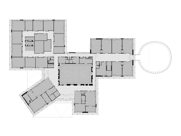 Baunetz, Meldungen, Architektur, Projekte, Belgien, Knokke-Heist, NL Architects, Basisschool De Vonk, Scholencampus De Vonk De Pluim, Schulgebude, primary school, Passiefschool, Passivschule, canadian well, Vulkan, Vorbau, Vollwrmeschutz, green roof, Marcel van der Burg