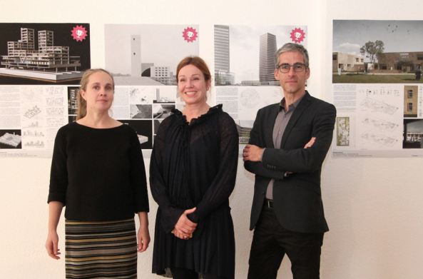 Die Juroren 2017: Friederike Meyer (Redaktionsleitung BauNetz), Oda Plmke (Prof. an der TU Kaiserslautern) und Philipp Wehage (DMSW Architekten)