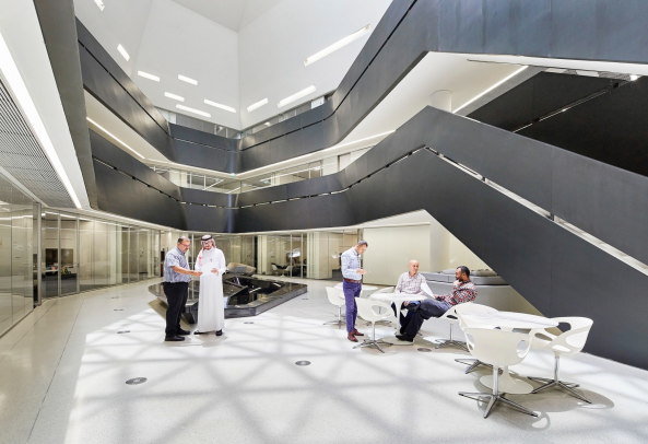 Hufton+Crow, Zaha Hadid Architects, KAPSARC, Patrik Schumacher, Riad, Forschungszentrum, Wste, desert, Saudi-Arabien, Fertigestellung, Architektur