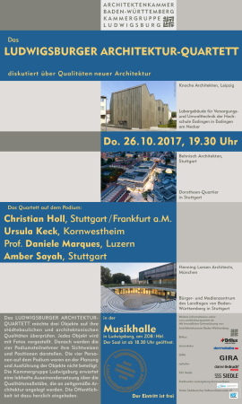 Ludwigsburg, Architekturquartett, Diskussion, Veranstaltung, Architekturkritik