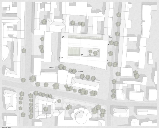 1. Preis: Ulrich Renger, M�nchen, Lageplan