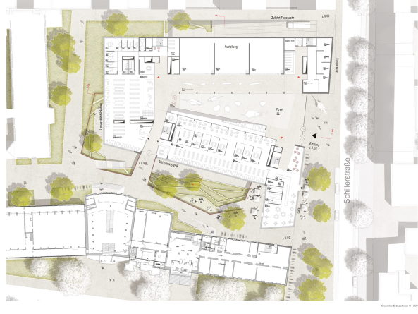 2. Preis: Gerber Architekten, Dortmund, Grundriss Erdgeschoss