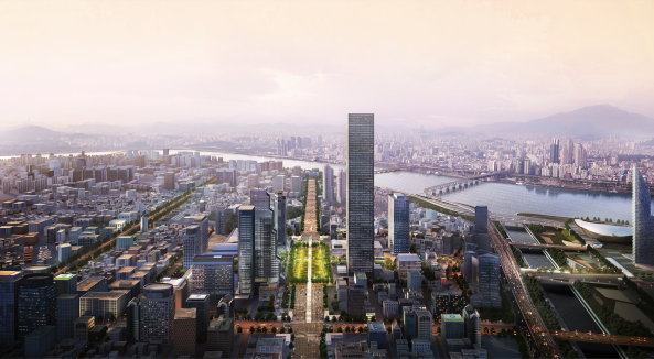 Baunetz, Architektur, Seoul, Dominique Perrault, Junglim Consortium, Lightwalk,  gangnam international transit center