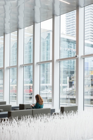 Die Atrien im Erdgeschoss sind f�r �ffentliche Nutzungen vorgesehen.