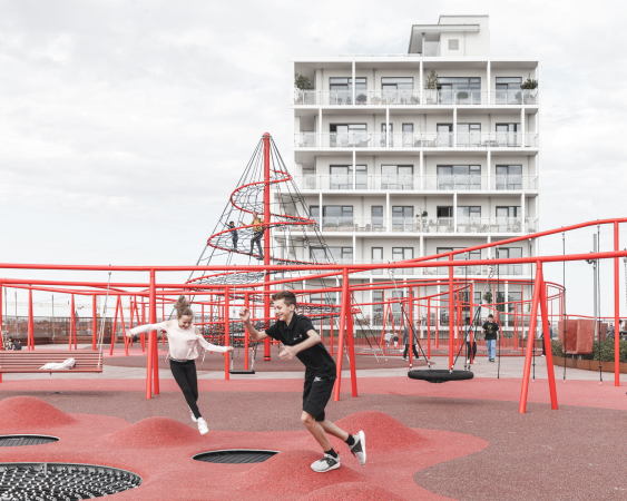 JAJA, Spielplatz, Parkhaus, playground, rooftop, Nordhavn, Kopenhagen