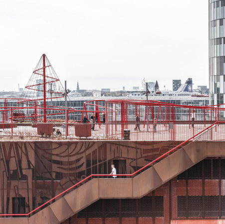JAJA, Spielplatz, Parkhaus, playground, rooftop, Nordhavn, Kopenhagen