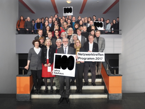 Die Mitglieder des Bauhaus Verbund 2019 stellten in Dessau das Programm zum Jubilum vor.