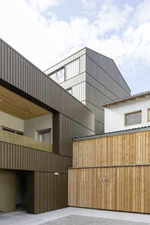 ATP, Vomp, sterreich, Bibliothek, GEmeindahus, Foyer, Holz, Aluminium, Bronze